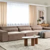 3 Seater L HELLNAR, Brown,DEF