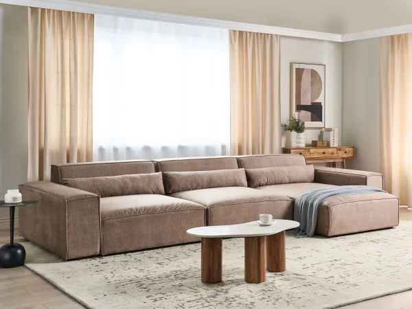 3 Seater L HELLNAR, Brown,DEF