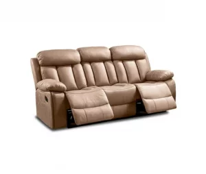 Sofá Kendal de 3 lugares para relaxar, duehome, Beige (ancho),