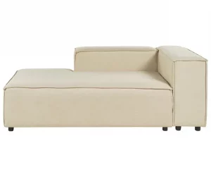 Chaise-longue em linho creme à direita APRICA