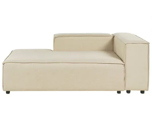 Chaise-longue em linho creme à direita APRICA