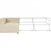 Chaise-longue em linho creme à direita APRICA