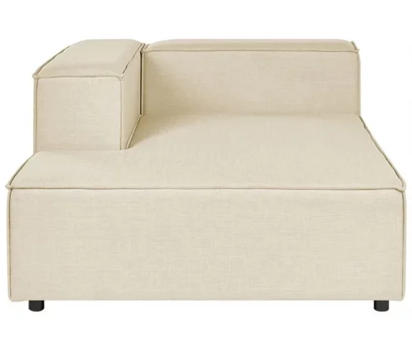 Chaise-longue em linho creme à direita APRICA