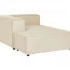 Chaise-longue em linho creme à direita APRICA