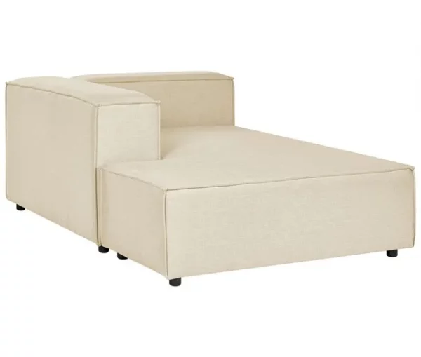 Chaise-longue em linho creme à direita APRICA