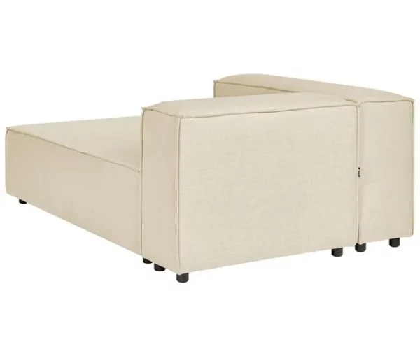 Chaise-longue em linho creme à direita APRICA