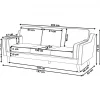 Sofa LOKKA, 3 sitzer braun Lederoptik CH