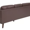 Sofa LOKKA, 3 sitzer braun Lederoptik CH