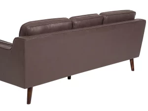 Sofa LOKKA, 3 sitzer braun Lederoptik CH