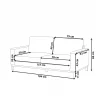 2 Seater Sofa White Boucle SIGGARD,DEF