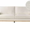 2 Seater Sofa White Boucle SIGGARD,DEF