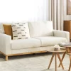 2 Seater Sofa White Boucle SIGGARD,DEF