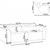 Sofa, ULVEN, White, DEF