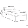 Chaise-longue em linho sintético e pele sintética creme e castanho escuro MALMOS