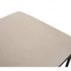 Chaise-longue em linho sintético e pele sintética creme e castanho escuro MALMOS