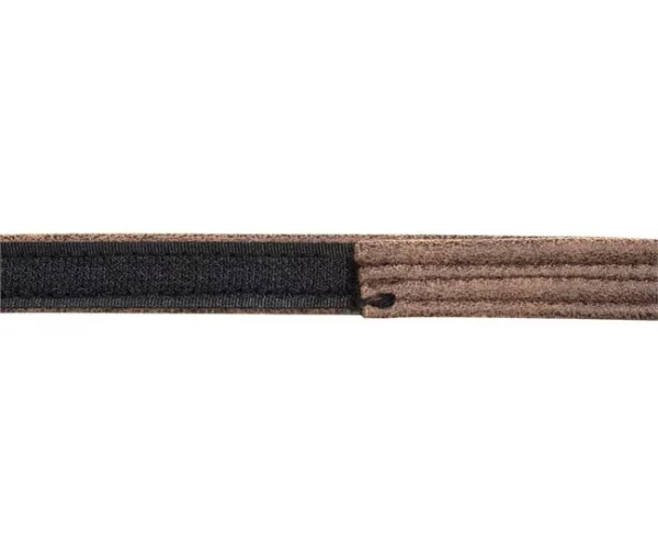 Chaise-longue em linho sintético e pele sintética creme e castanho escuro MALMOS