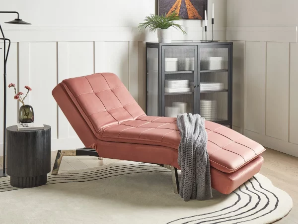 Chaiselongue LOIRET rosa verstellbar CH