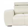 Sofá de 3 lugares em tecido branco-creme VEGAMO