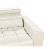 Sofá de 3 lugares em tecido branco-creme VEGAMO