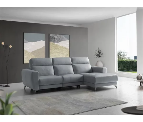 Chaise longue relax elétrica SALMA dereita 4 lugares cinza