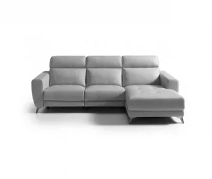 Chaise longue relax elétrica SALMA dereita 4 lugares cinza