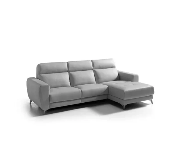 Chaise longue relax elétrica SALMA dereita 4 lugares cinza