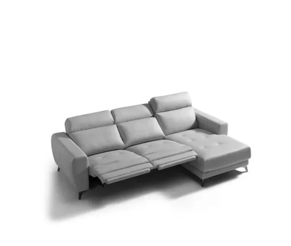 Chaise longue relax elétrica SALMA dereita 4 lugares cinza
