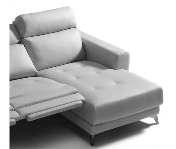 Chaise longue relax elétrica SALMA dereita 4 lugares cinza