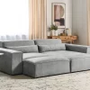 2 Seater L w Ottoman, HELLNAR, Grey,DEF