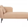 Chaise-longue em tecido bouclé castanho claro à esquerda ARTHEZE