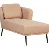 Chaise-longue em tecido bouclé castanho claro à esquerda ARTHEZE