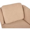 Chaise-longue em tecido bouclé castanho claro à esquerda ARTHEZE