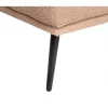 Chaise-longue em tecido bouclé castanho claro à esquerda ARTHEZE