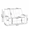 Fabric 2 Seater Sofa BERGEN White DEF
