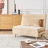 Sofa Bed SETTEN Velvet Beige DEF