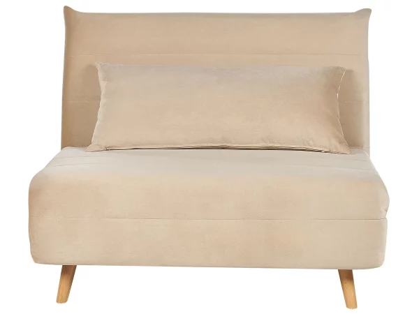 Sofa Bed SETTEN Velvet Beige DEF