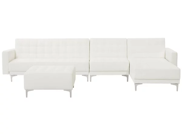 Schlafsofa ABERDEEN Kunstl. weiss Otto+Mittel L/R CH