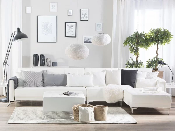 Schlafsofa ABERDEEN Kunstl. weiss Otto+Mittel L/R CH
