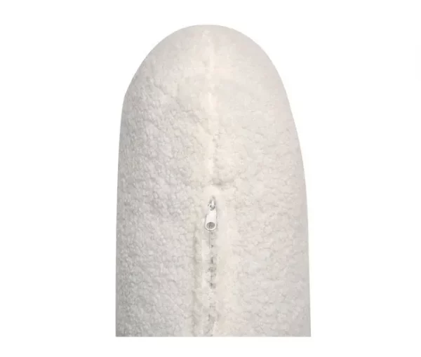 Sofá de canto 3 lugares em tecido bouclé branco à direita SIMOS