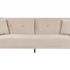 Velvet Sofa Bed Beige LUCAN DEF