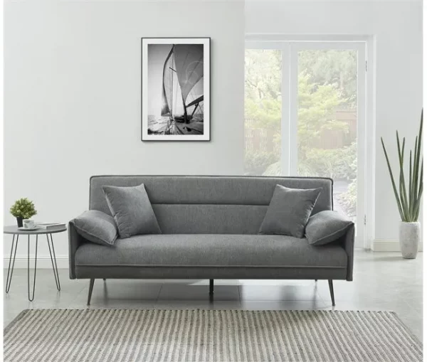 Sofá cama 3 lugares EIDEN cor cinza