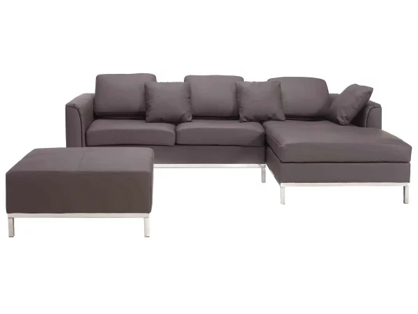 Sofa Ecksofa L OSLO BRAUN - CH