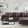 Sofa Ecksofa L OSLO BRAUN - CH
