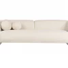 3 Seater Sofa, LEIREN, Off-White Velvet DEF