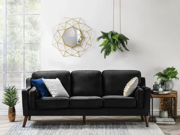 Sofa LOKKA, 3 sitzer schwarz CH