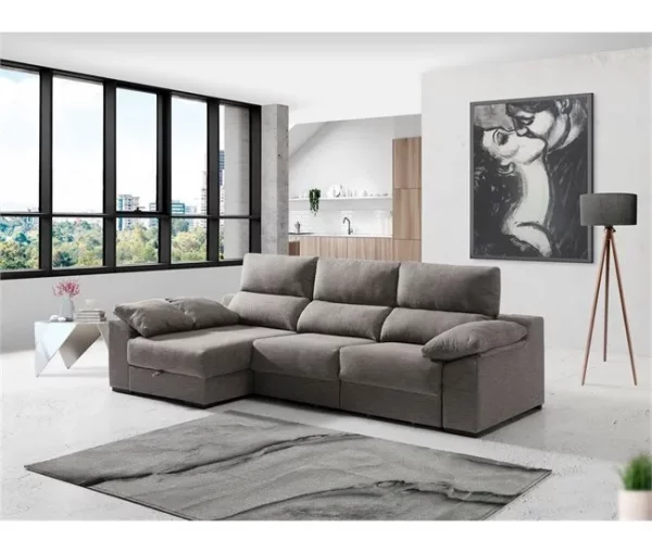 Chaise longue KLEE esquerda 4 lugares vison