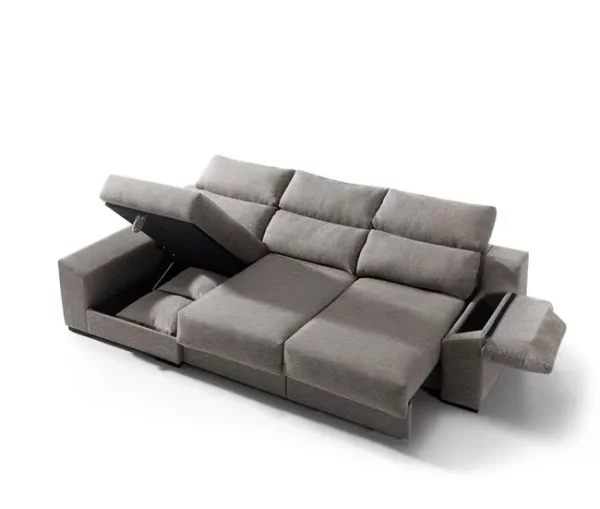 Chaise longue KLEE esquerda 4 lugares vison
