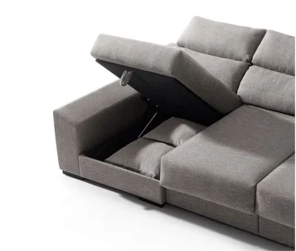 Chaise longue KLEE esquerda 4 lugares vison