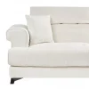 Sofá de 3 lugares em tecido bouclé branco SKIVE