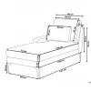 Chaise-longue à direita em bouclé cor de areia EWRON
